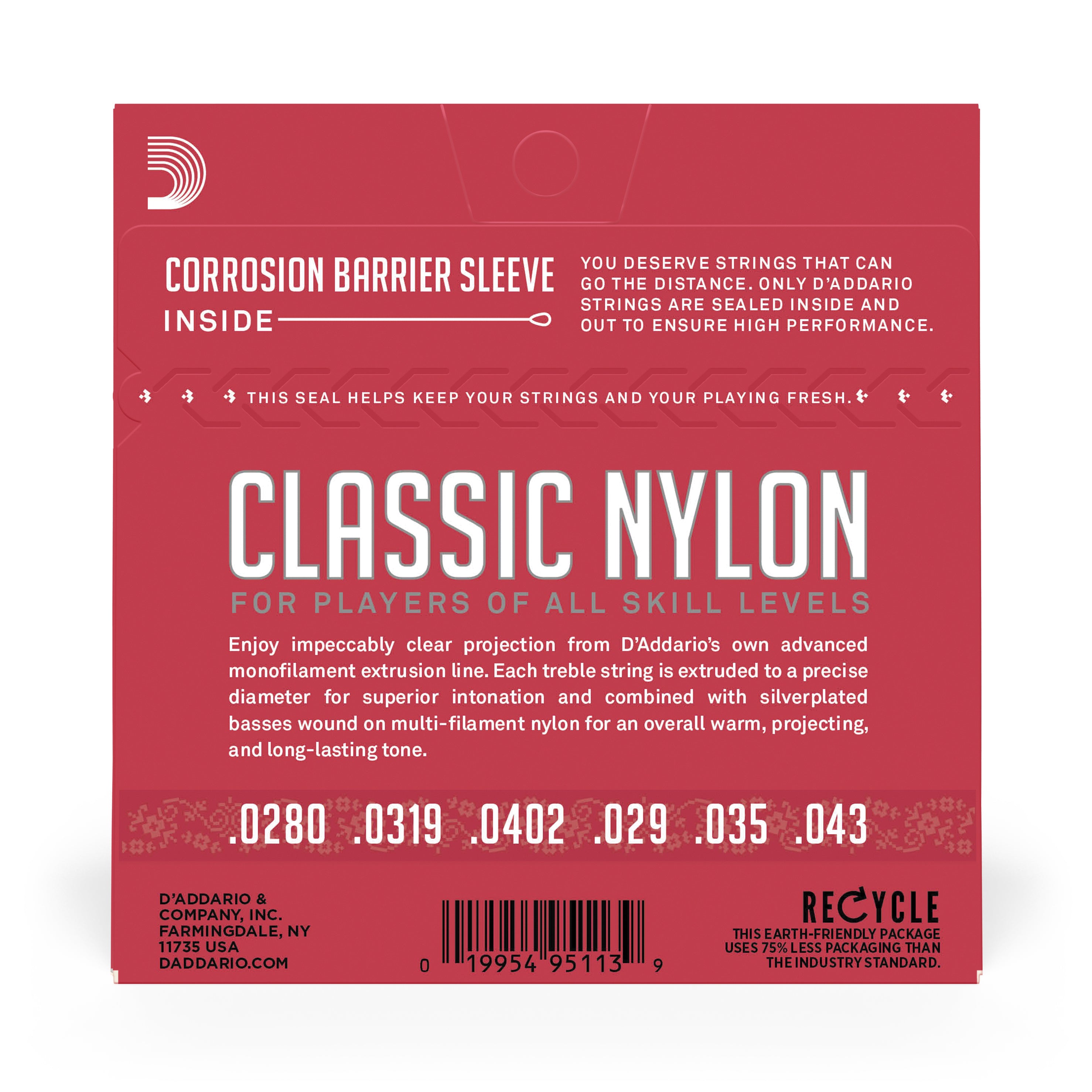 Tensión Normal
 Cuerdas Clásicas para Estudiante de Nylon 
 EJ27N