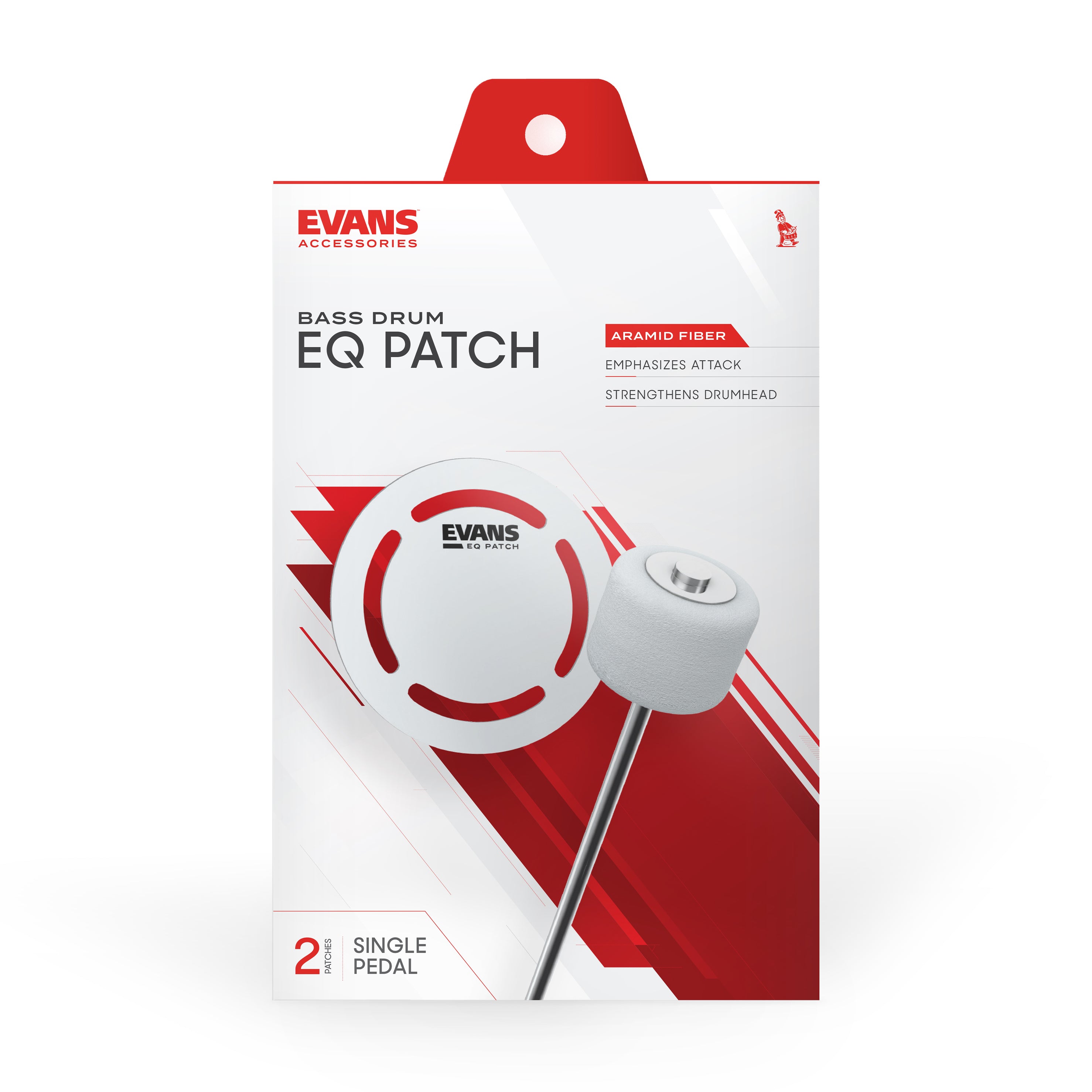EQ Patch simple de fibra aramida EQPAF1 -Refuerzo para parche de bombo.