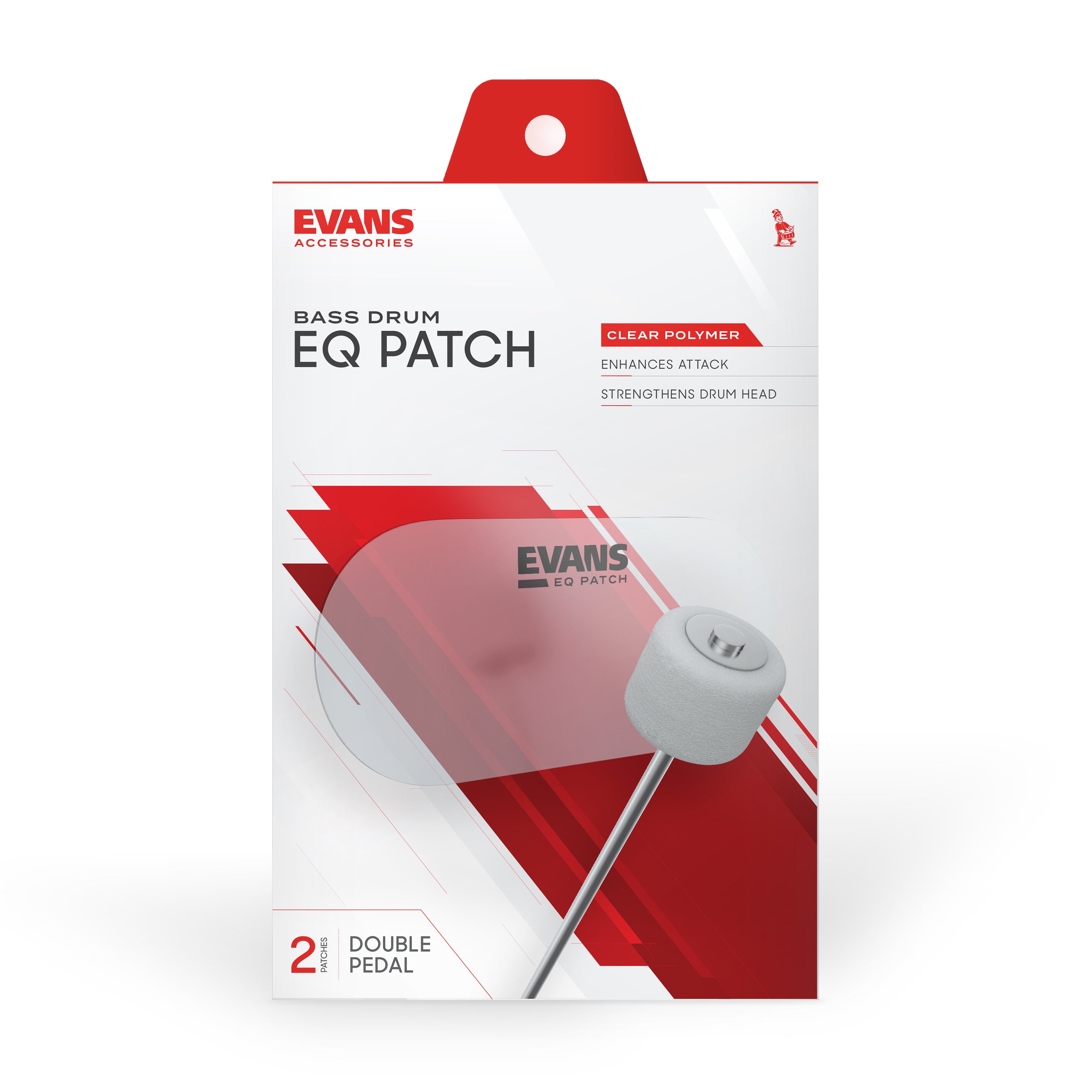 EQ Patch doble plástico transparente EQPC2 - Refuerzo para parche de bombo.