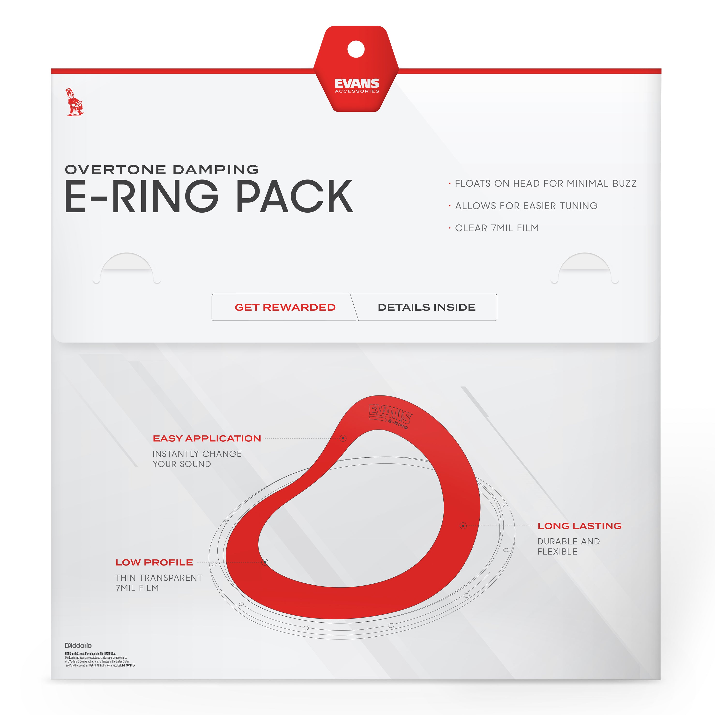 Pack de E-Rings Fusion incluye 10x1 12x1.5 14x1.5 y 14x1 ER-FUSION - Paquete de sordinas tipo aro.