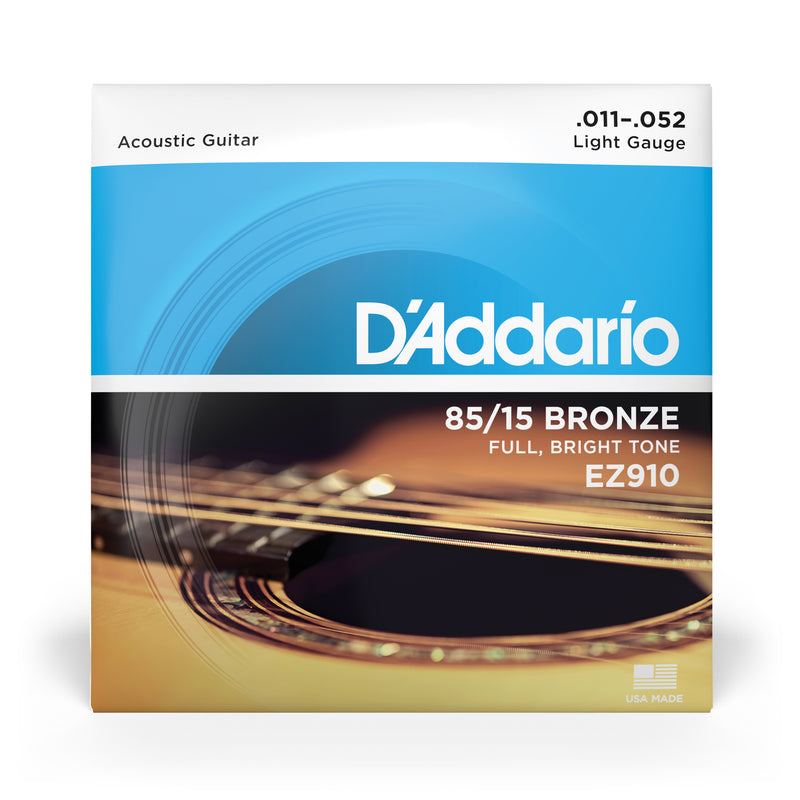 11-52
 Cuerdas Para Guitarra Acústica, Bronce 85/15
 EZ910